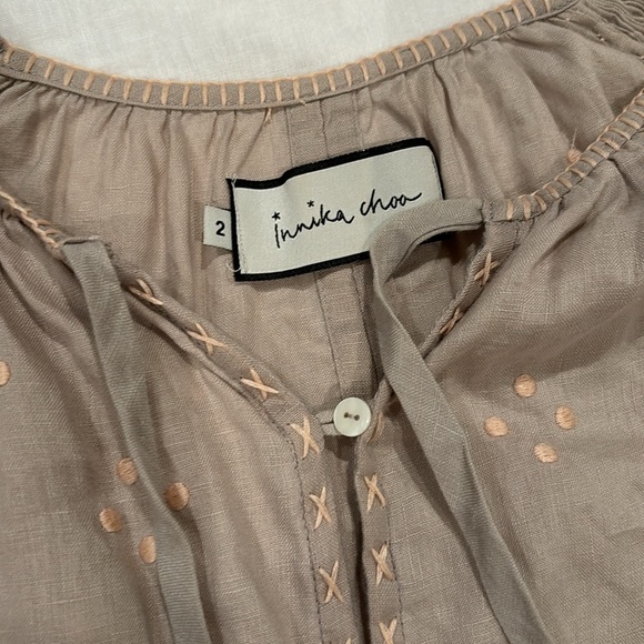 INNIKA Choo Gray Lavendar Linen Dress - Picture 2 of 6